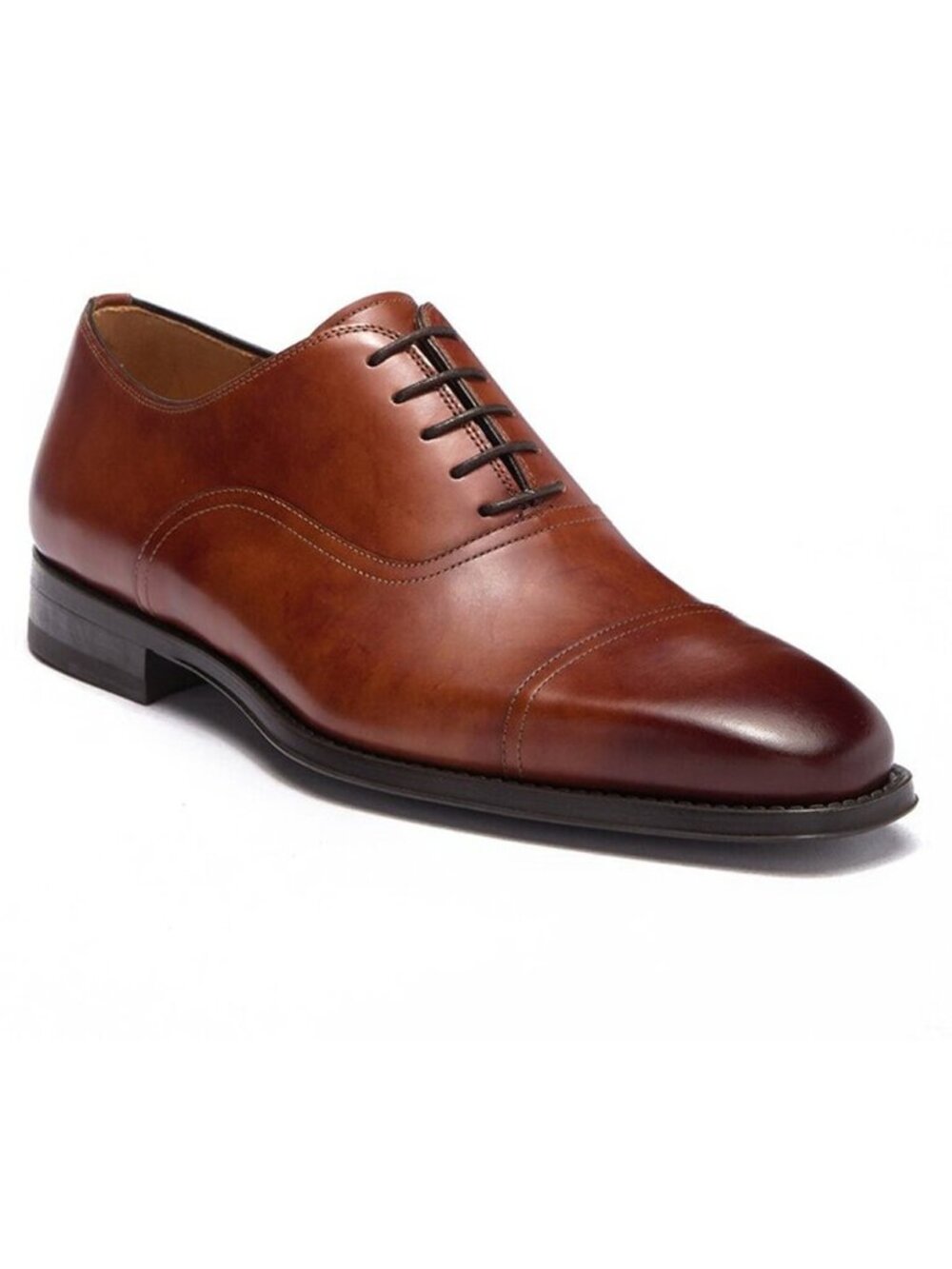 New! Magnanni Lucas Leather Oxford Cognac Brown Size 11.5 M 21019 DD33